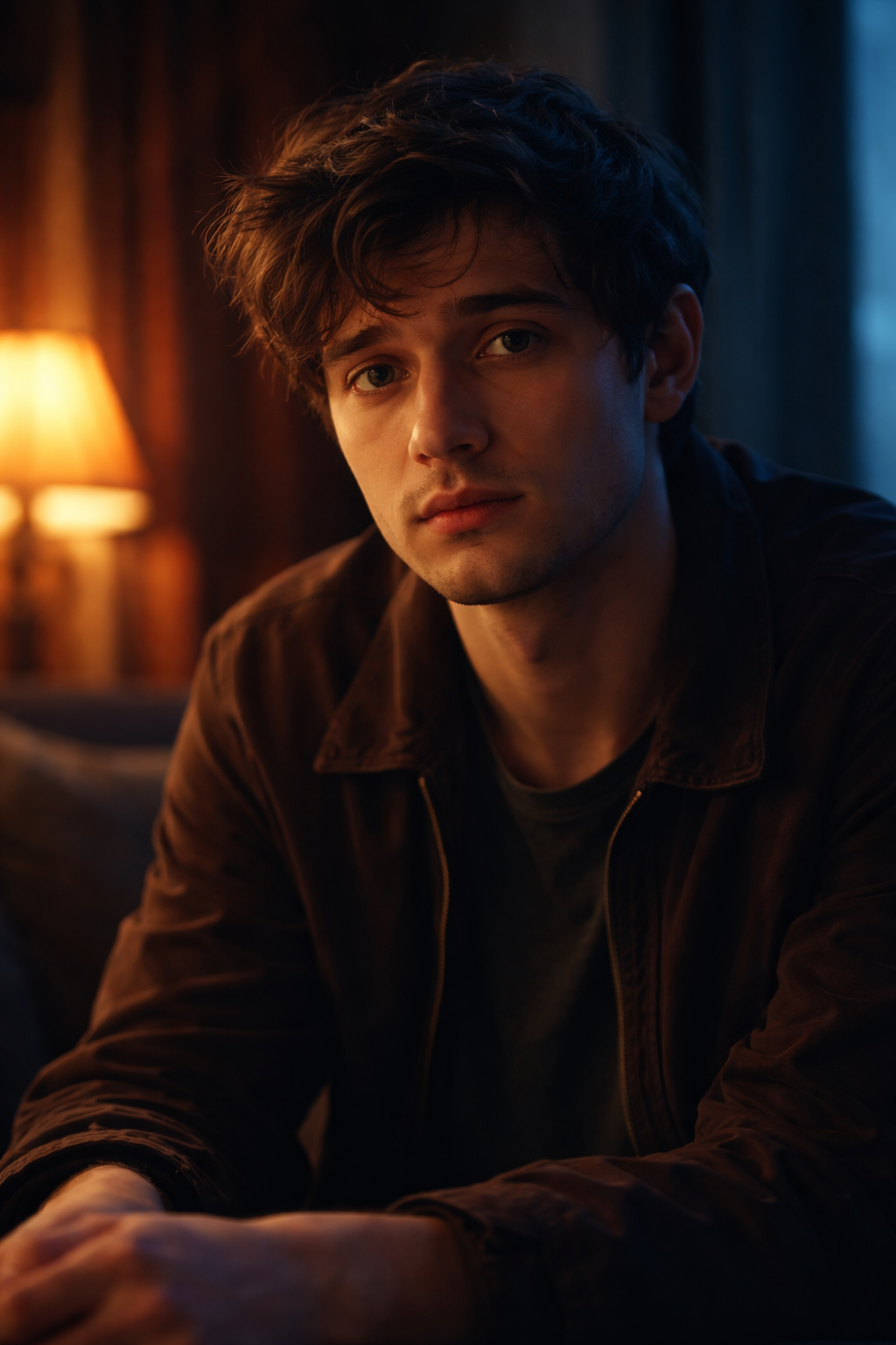 Leon in einer Bar, warmes Licht